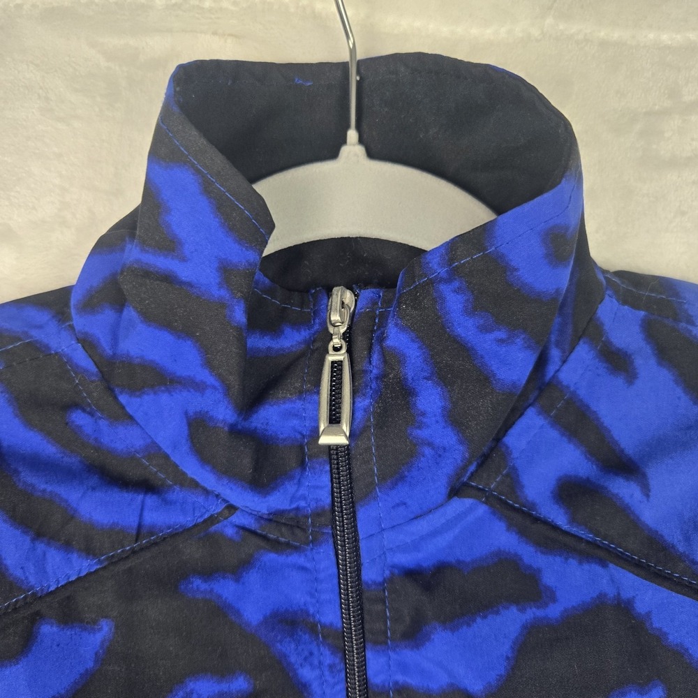 Activology Blue and Black‎ Zebra Print Jacket Size Small Zipper - Picture 3 of 10